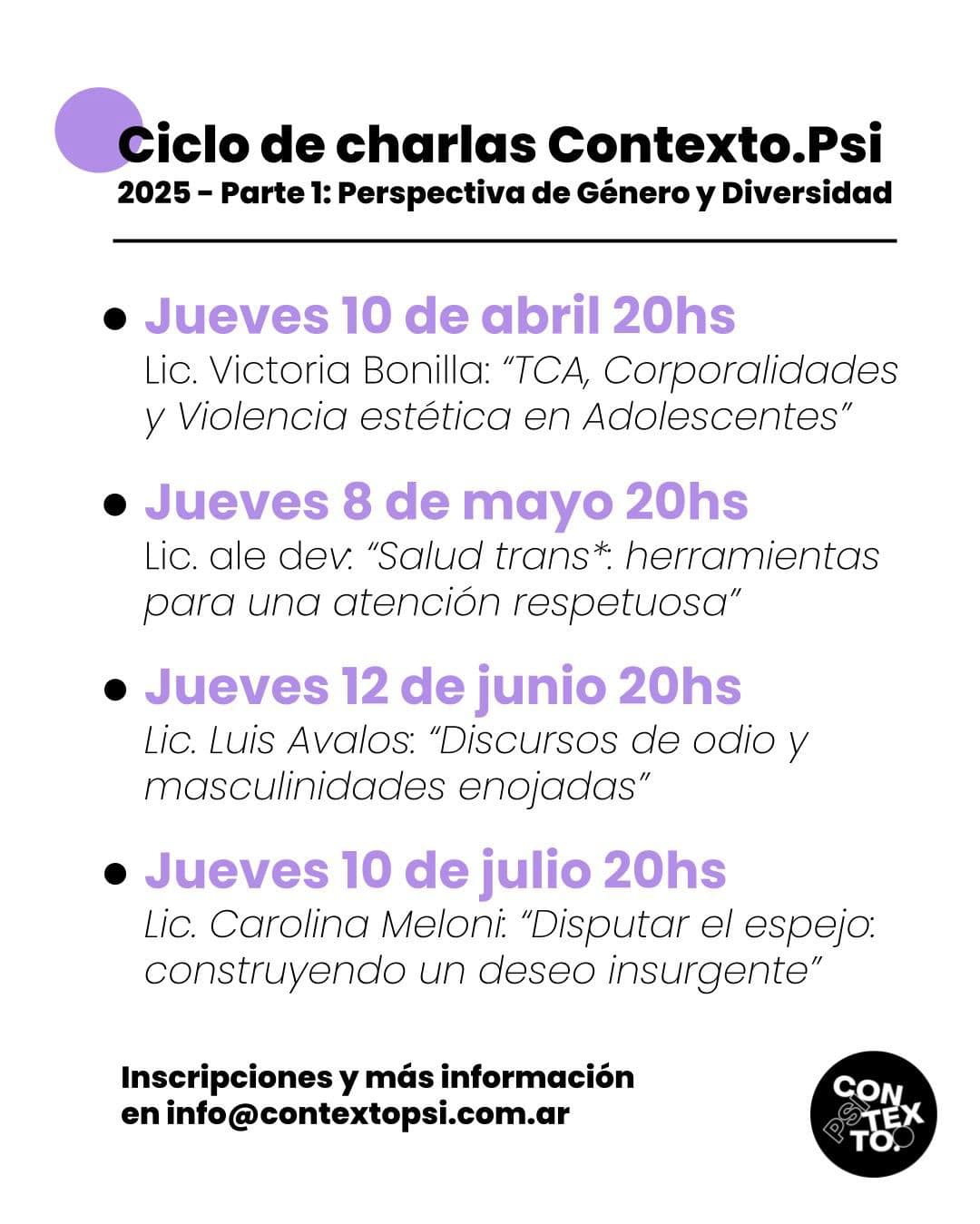 Ciclo de Charlas Parte 1 - Perspectiva de Género y Diversidad