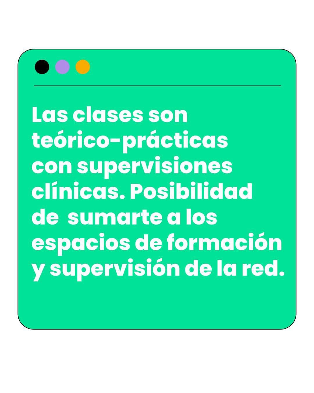 Clases teórico-prácticas con supervisiones